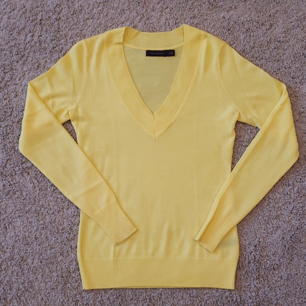 The Limited V-neck Beautiful Yellow Sweater XS